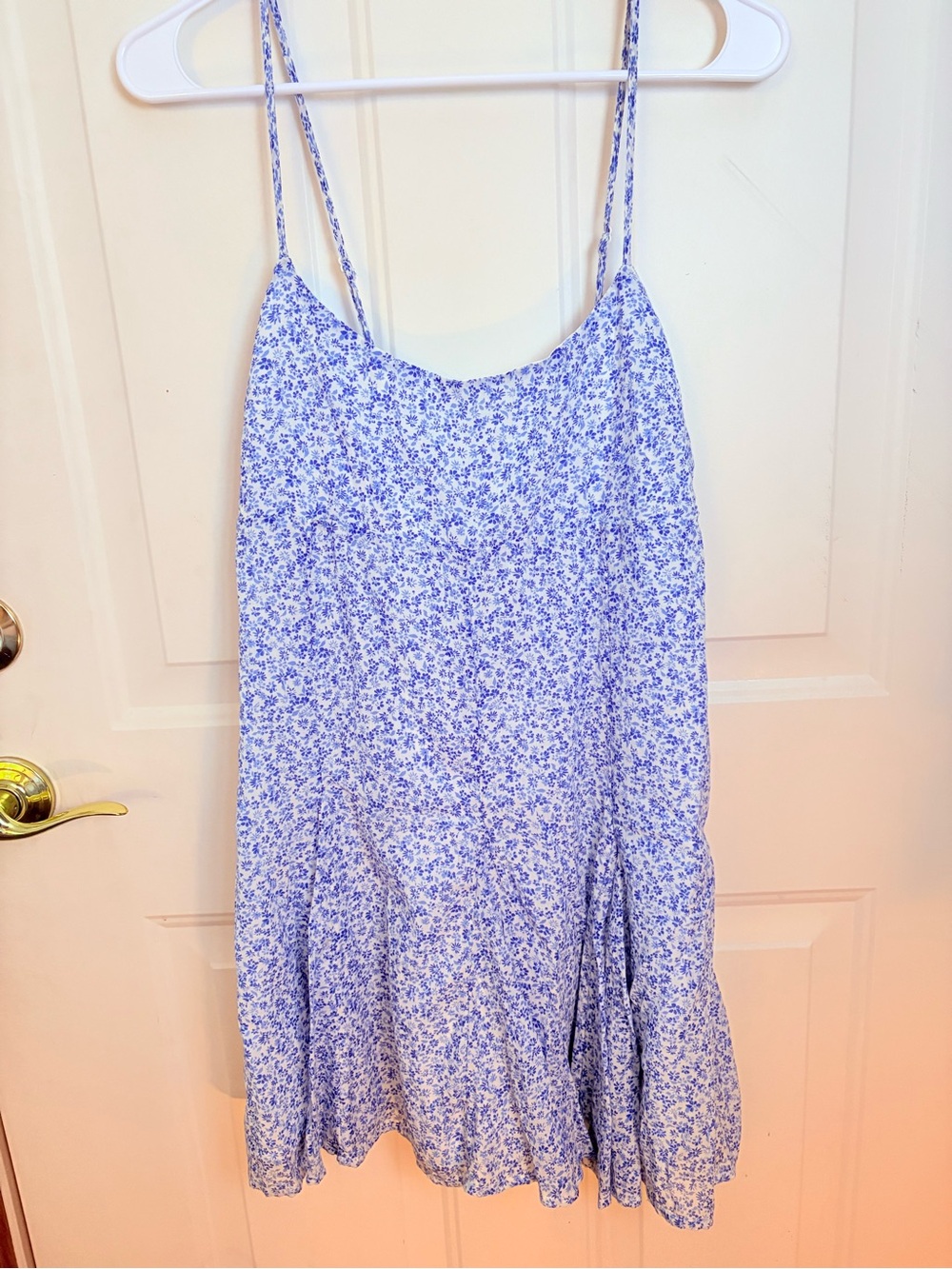 American Eagle Outfitters Light Blue Floral Mini Dress